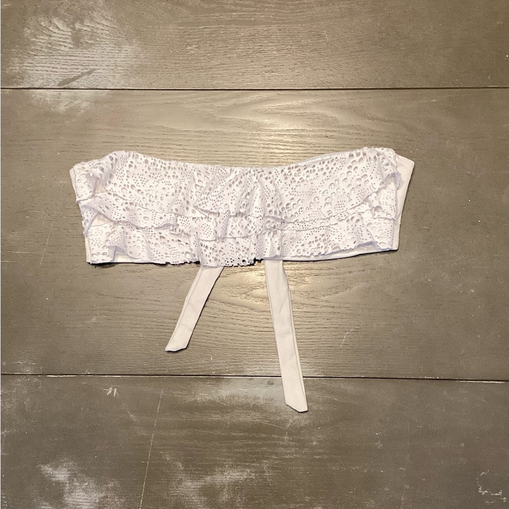 Mossimo White Bandeau Bikini Top Juniors Small Swim